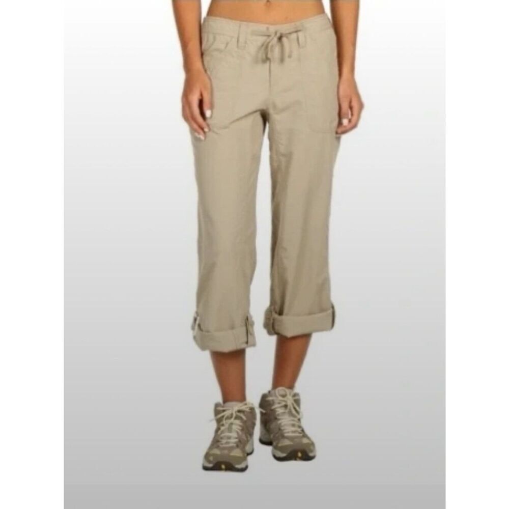 Like New! The North Face Women's Horizon Tempest Roll-Up Pants Khaki Hiking 6